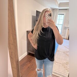 Time and Tru black top with twist knot